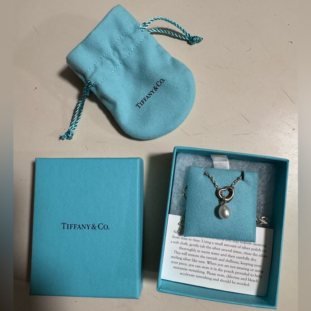 Tiffany & Co. Elsa Peretti Open Heart Lariat Necklace